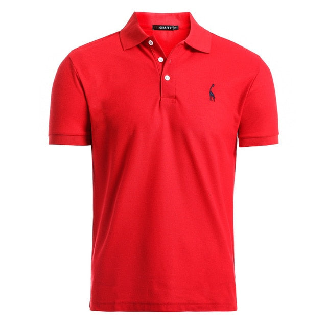 New Man Polo Shirt Mens Casual Deer Embroidery Cotton Polo shirt Men Short Sleeve High Quantity polo men